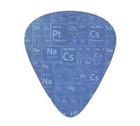 Periodic Table Elements 12 Pack Guitar Picks With 3 Thicknesses And Storage Box, Abs Plectrums For Electric Bass Guitar Players