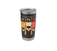 Periodic Table Elements Alpaca Squad Wearing Sunglasses Stainless Steel Insulated Tumbler