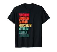 Periodic Table Fluorine Uranium Science Chemistry Nerds Geek T-Shirt