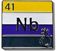 Periodic Table No. 41 Element Enamel Pin Rainbow Pride Flag Brooch Cartoon LGBT Badge Gay Pride Brooches Gift Jewelry Accessories