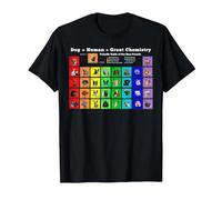 Periodic Table of Dogs Science Chemistry T-Shirt, Men, Black, Large