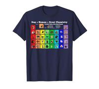 Periodic Table of Dogs Science Chemistry T-Shirt, Men, Navy Blue, 3X-Large