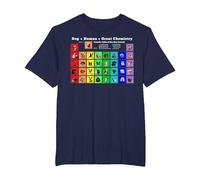 Periodic Table of Dogs Science Chemistry T-Shirt, Men's Big and Tall, Navy Blue, 6X Tall
