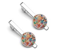 Periodic Table of Elements 2 Pcs Tie Clips for Men Necktie Tie Bar | Electroplated Copper Men's Tie Clips Smooth Surface Tie Clasps Lightweight Necktie Clip for Father Husband Business Wedding