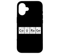 Periodic Table of Elements Chemistry Fun Words CoURaGe Case for iPhone 16