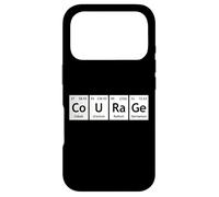 Periodic Table of Elements Chemistry Fun Words CoURaGe Case for iPhone 17 Pro