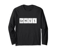 Periodic Table of Elements Chemistry Fun Words GeNiUS Long Sleeve T-Shirt
