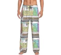 Periodic Table Of Elements Men'S Pajama Pants Loose Leisure Loungewear Lie In Bed Sofa With Pockets Elastic Waist