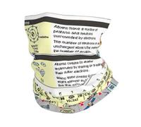 Periodic Table Of Elements Print Winter Neck Gaiter Warmer, Soft Face Mask Scarf For Cold Weather Skiing Cycling Outdoor Sports