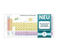 Periodic Table of Elements PSE - Plastic Card Chemistry, School, Study | 118 elements, 10 characteristics, back explains orbitals, electronegativity, oxidation levels. High school, high school
