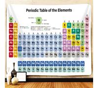Periodic Table of Elements Tapestry Wall Art Hanging, Educational Scientific Science Chemistry Wall Decor Tapestry for Classroom Middle School Students Teacher Office Dorm Posters Blanket Study