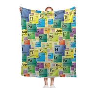 Periodic Table of The Elements Blanket, Science 50 x 60 Inch Throw Lightweight Super Soft Cozy Chemistry Teachers Gifts Blankets for Couch Bed Sofa Chair