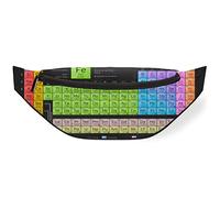 Periodic Table of The Elements Waist Bag Pack for Women Men, RainbowFanny Pack Crossbody Adjustable Belt Strap for Travel Running Hiking Walking Cycling