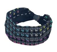 Periodic Table of the Elements Wide Headbands for Women Elastic Head Bands Non Slip Hairband Turban Headband for Workout Yoga Sport Running