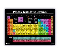 Periodic Table Science Poster Laminated Chart Teaching Elements Classroom Black Decoration Premium Educators Atomic Number Guide 15x20