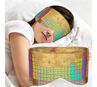 Periodic Table, Sleep Mask for Home Travel, Full Eye Covers Light Blocking Eye Mask Sleep Eye and Ear Muffs