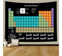 Periodic Table Tapestry, Educational Science Chemistry Chart Tapestries for Teachers, Students, Periodic Table of Elements Wall Tapestry for Classroom Bedroom Living Room Dorm Decor 80 x 60Inch
