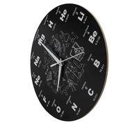 Periodic Table Wall Clock, 30cm Mathematical Science Decor for Home Office Classroom, Acrylic Silent Non-Ticking Round Wall Art with Element Design,(A)