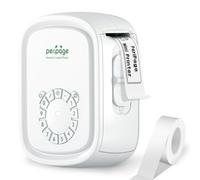 PeriPage P10Pro Label Printer - Portable, White, with Round Keyboard, No Bluetooth, USB Rechargeable, for Office and Home