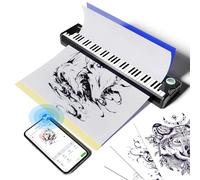 PeriPage P90-Pino Wireless Tattoo Stencil Printer - Black with Elegant Piano-Inspired Design