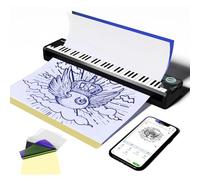 PeriPage P90-Pino Wireless Tattoo Stencil Printer, Thermal Tattoo Machine with Inkless Tech, Inspired by Piano Design Portable Tattoo Printer Kit Compatible with Phone, Pad & PC