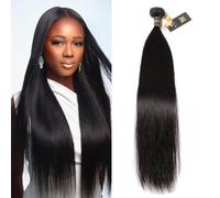 PERISMODA Brazilian Raw Hair 1Bundle 24 Inch Straight Wave Bundles Human Hair 12A Virgin Hair Weave Human Hair Natural Black Color