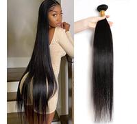 PerisModa Straight Bundles Human Hair Bundles 12A Grade 100% Unprocessed Brazilian Virgin Hair Single Bundles Straight Weave Bundles Human Hair Extension Quick Wave One Bundles for Women (26 Inch)