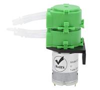 Peristaltic Pump Double Head Mini Dosing Water Pump for Viscous NonViscous Liquid Circulation Fish Tank Aquarium Lab Use 2x4mm Hose Food Grade Silicone Tube (DC12V)