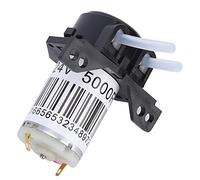 Peristaltic Pump Micro Peristaltic Pump Right Angle Self Priming Pump with Silicone Tube for Experiment Laboratory and Industrial Use Black 12V 24V DC (24V)