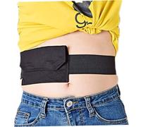 Peritoneal Dialysis Cover Comfortable PD Belt G/Peg Feeding Tube Holder Catheter Drainage Abdominal Fixation Nursing for Patients (98-115CM), Black