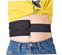 Peritoneal Dialysis Cover Comfortable PD Belt G/Peg Feeding Tube Holder Catheter Drainage Abdominal Fixation Nursing for Patients (98-115CM),Black