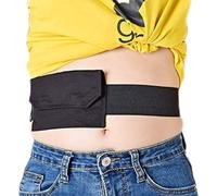 Peritoneal Dialysis Cover Comfortable PD Belt G/Peg Feeding Tube Holder Catheter Drainage Abdominal Fixation Nursing for Patients (98-115CM),Black,