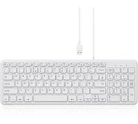 Perixx PERIBOARD-213U Quiet USB Wired Keyboard, Compact Design with Number Pad,