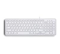 Perixx PERIBOARD-213W Wired USB Keyboard - Quiet Scissor Keys - Compact Design with Numeric Keypad - White - Italian Layout