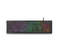 Perixx PERIBOARD-317RGB USB Keyboard with Backlit Cable, Large Letters Print, RGB LED, Italian Layout
