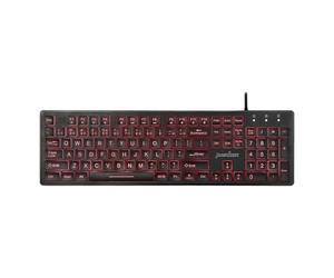 Perixx PERIBOARD-317RGB Wired Backlit USB Keyboard - Big Print Letter with RGB Illuminated LED - US English Layout