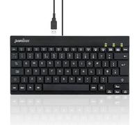 Perixx PERIBOARD-326 Wired USB Mini Backlit Keyboard, Quiet Typing Design, QWERTY UK