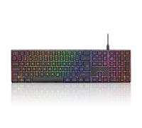 Perixx PERIBOARD-329 II Wired Backlit Keyboard with Scissor Keys and Large Print Letters, UK QWERTY