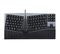 Perixx PERIBOARD-335BL Wired Mechanical Ergonomic Keyboard - Tenkeyless - Low Profile Blue Clicky Keys - Programmable Macro - Windows and Mac OS X - Layout QWERTY English