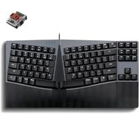 perixx PERIBOARD-335BR Wired Ergonomic Mechanical Compact Keyboard - Low-Profile Brown Tactile Switches - Programmable Feature with Macro Keys - Compatible with Windows and Mac OS X - US English