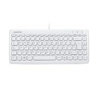 Perixx Periboard-407 Mini USB Keyboard (Spanish) - Chiclet Keys - with cable - colour piano white - dimensions 320 x 141 x 25 mm white