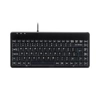 Perixx PERIBOARD-409P Wired Mini Keyboard, Compact PS/2 Interface, UK Layout, Black