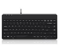 perixx PERIBOARD-409U Wired USB Mini Keyboard, Black, UK Layout
