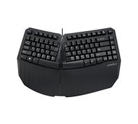 Perixx PERIBOARD-413B DV, Wired USB Ergonomic Compact Split Keyboard - 15.75x10.83x2.17 inches TKL Design - Black - Dvorak Layout