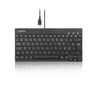 Perixx PERIBOARD-426 Mini Keyboard with USB Cable, French AZERTY, Black