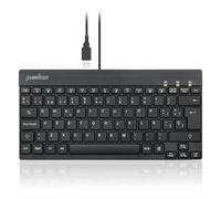 Perixx PERIBOARD-426 Mini Low-Profile Keyboard with USB Cable, Black, Spanish Layout