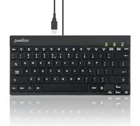 Perixx PERIBOARD-426 Wired USB Compact Low Profile Keyboard, Black, US Layout