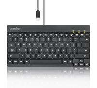 Perixx PERIBOARD-426C Wired Mini Low Profile Keyboard - 10.87x5.43x0.55 inches Dimension - 4.9ft USB C Cable - US English