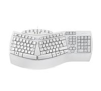Perixx PERIBOARD-512W ES USB Teclado Ergonomico - 19.09x9.29x1.97 Inches - Blanco - QWERTY Español