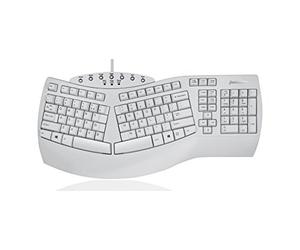 Perixx PERIBOARD-512W Periboard-512 Ergonomic Split Keyboard - Natural Ergonomic Design - White - Bulky Size 19.09"X9.29"X1.73", US English Layout